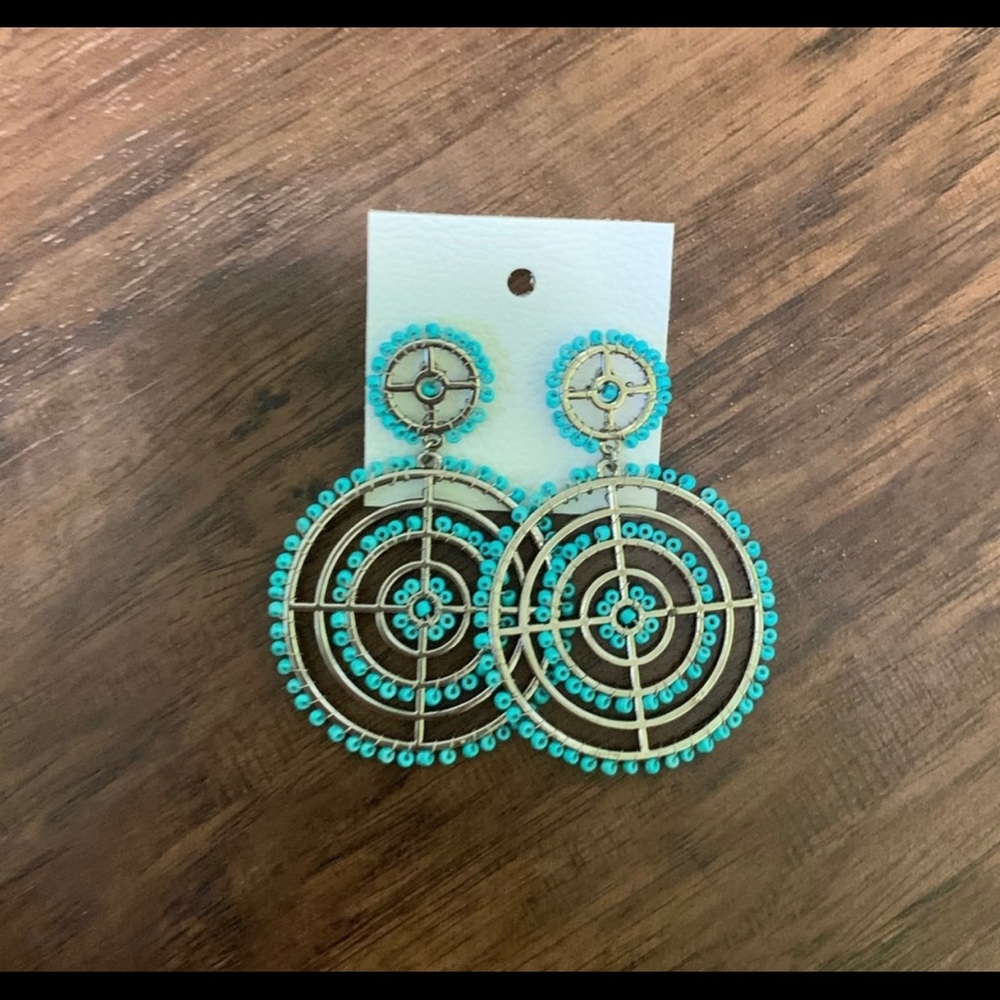 Free people solar beaded hoop earring